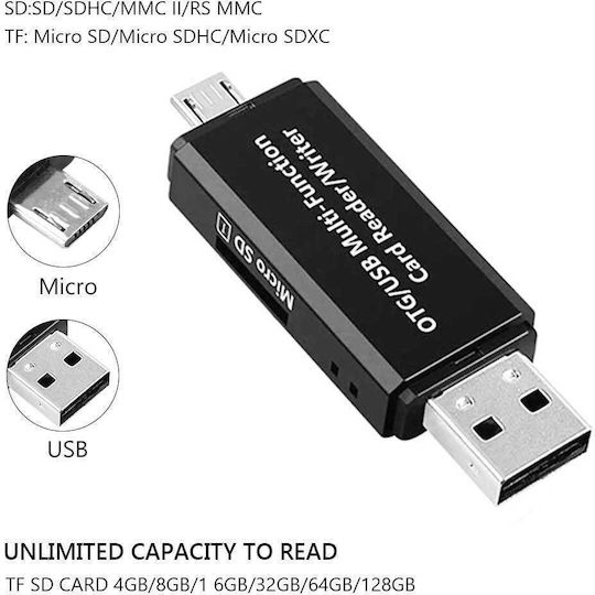 ATC Кард Рийдър USB 2.0 / micro USB за SD/микро SD