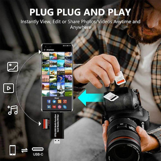 ATC Кард Рийдър USB 2.0 / micro USB за SD/микро SD