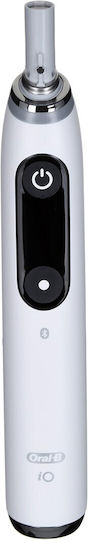 Oral-B iO Series 9 Elektrische Zahnbürste mit Timer, Drucksensor und Reisetasche White Alabaster