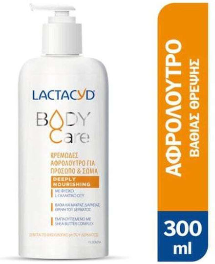 Lactacyd BodyCare Shower Deeply Nourishing Κρεμώδες Αφρόλουτρο με AHA για Απολέπιση 300ml
