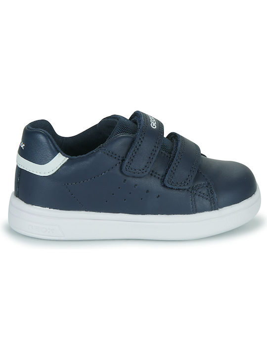 Geox Παιδικά Sneakers Djrock Ανατομικά με Σκρατς για Αγόρι Navy Μπλε