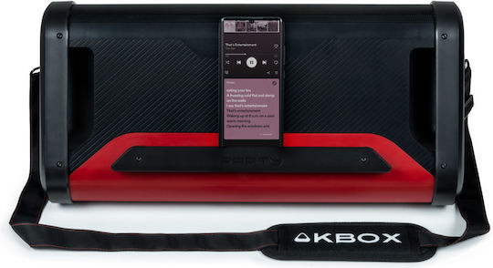Karaoke-Lautsprecher mit Kabelgebundenen Mikrofonen und Lichteffekten PARTY KBOX PARTYBTIPKBOX Schwarz