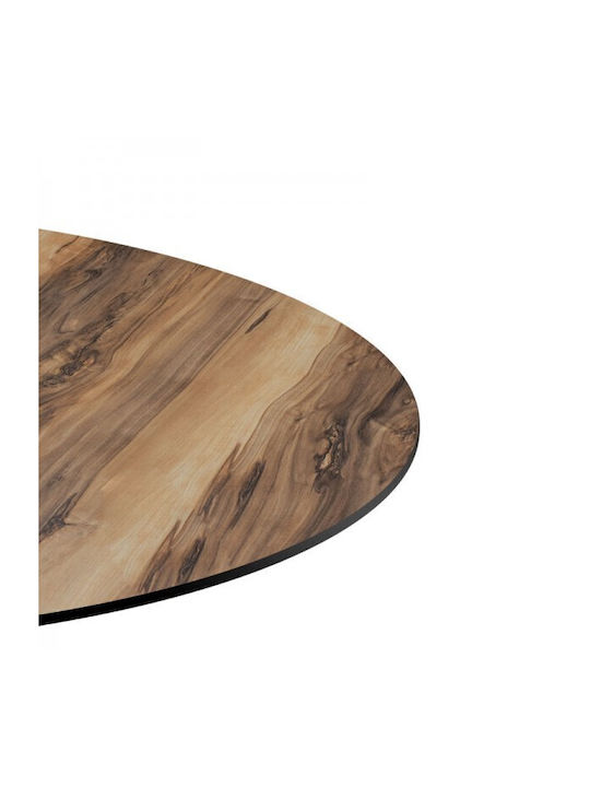 Pakketo PWH-0004 Runde Tischoberfläche HPL Walnuss 60x60x1.2cm 215-000010