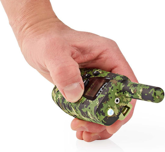 Nedis WLTK0810BK Transmițător Wireless PMR cu Ecran Monocrom Set 2buc Camo Green