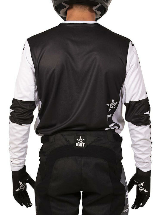 Unit Draft MX Pentru bărbați Tricou Motocross Mânecă lungă Black/White