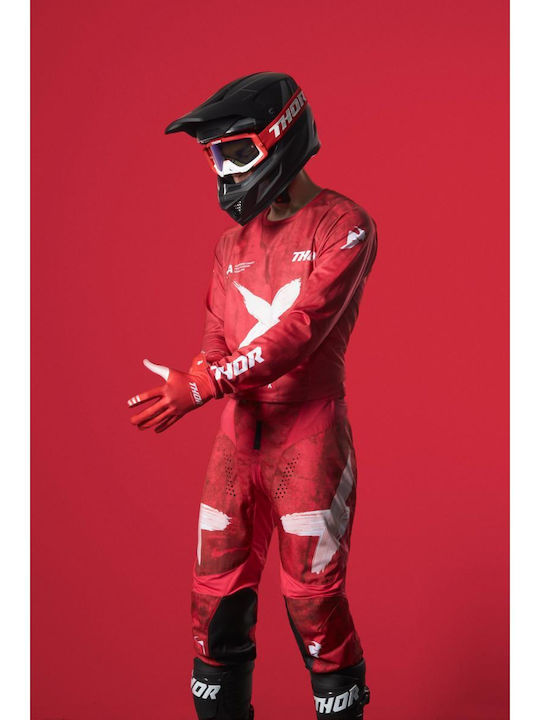 Thor MX Pulse HZRD Männer Motocross-Shirt Red/White