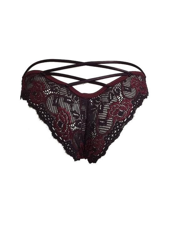 Brazilian briefs with lace Amelie BLACK