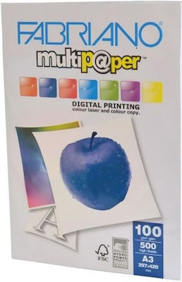 Fabriano Multipaper Hârtie de Imprimare A3 100gr/m² 1x500 foi 53229742