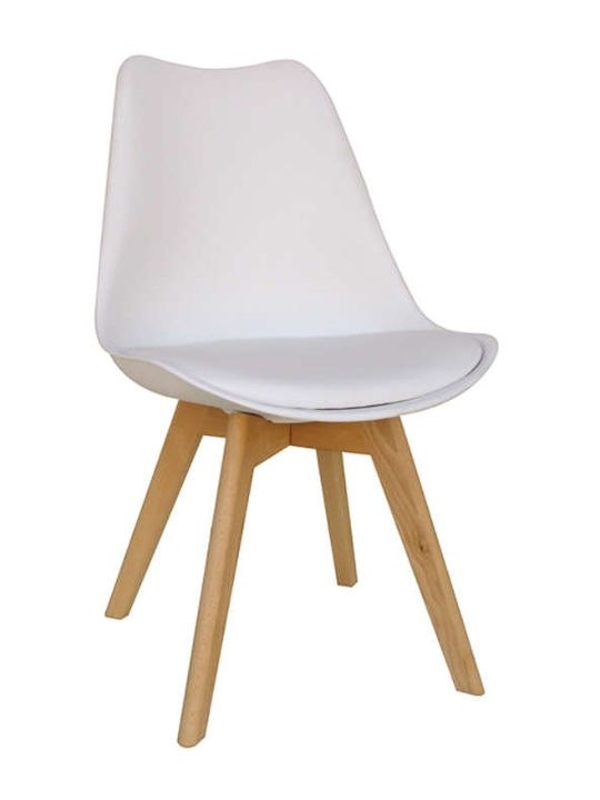 Τραπέζι Κουζίνας Logan Plus με 4 Καρέκλες 120x80εκ. White