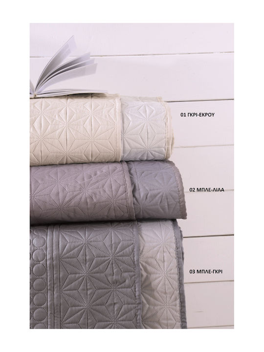 Rythmos Alessio 2 Module Cuvertură Single Microfibra 02 Albastru-Lila 160x240cm 2buc
