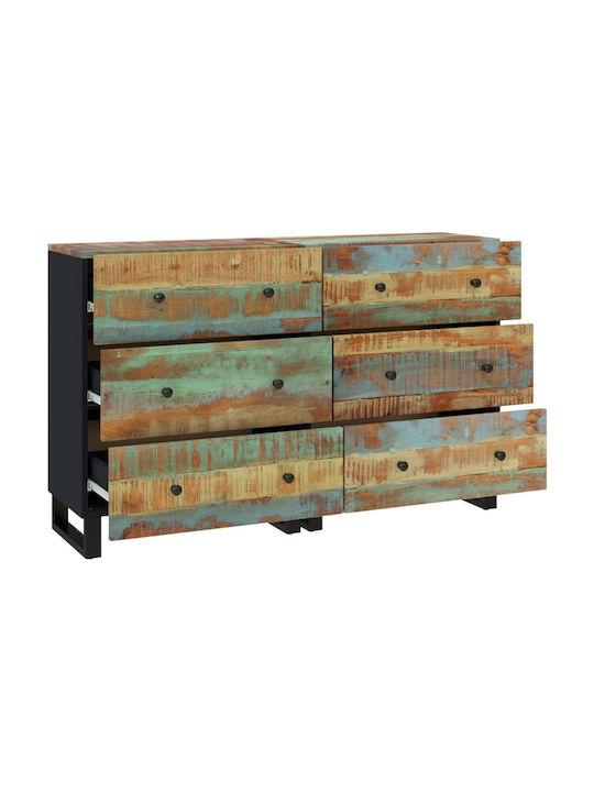 Comoda pentru Dormitor din Lemn Masiv cu 6 sertare 120x33x75buc
