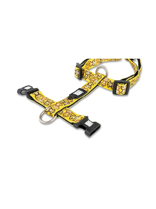 Max & Molly Dog Harness Monkey Maniac Yellow Small 15mm x 41-52cm MM01289