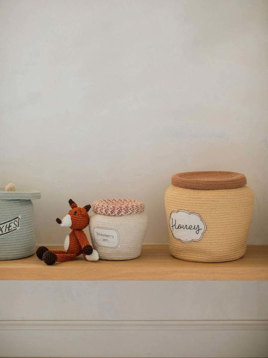 Lorena Canals Kinder Aufbewahrungskorb aus Stoff Jam Jar Beige 20x23cm 1Stück