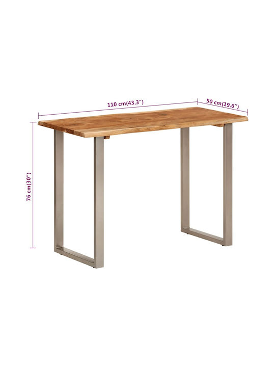 Table Dining Room from Solid Wood & Metal 110x50x76cm