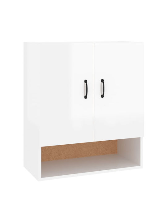 Cabinet Wall Glossy white 60x31x70cm