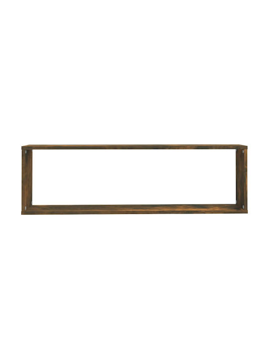 Ράφια Τοίχου Καπνιστή Δρυς (4τμχ) 100x15x30εκ.