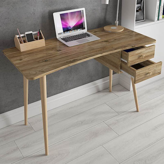 Γραφείο Balbina Ξύλινο Atlantic Pine 120x60x77εκ.
