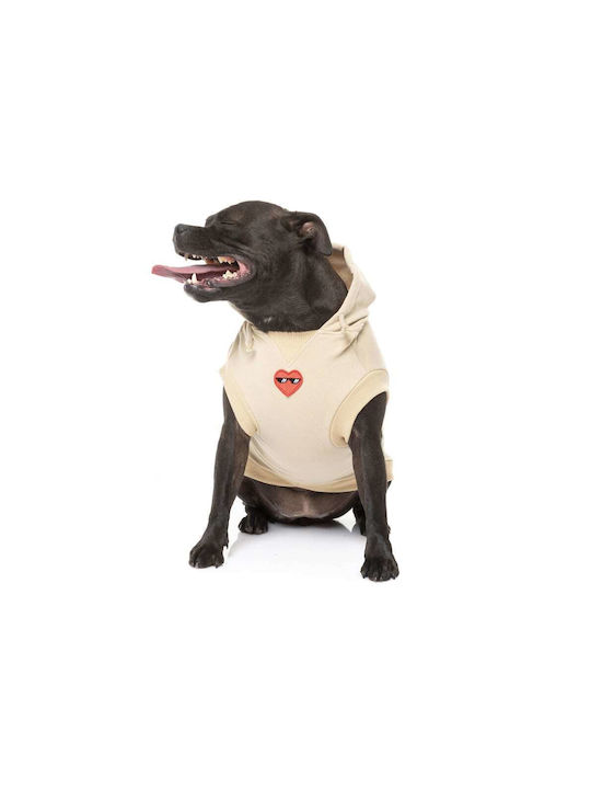 Fuzzyard Heartbreaker Sweatshirt Dog in Beige color L 45cm.