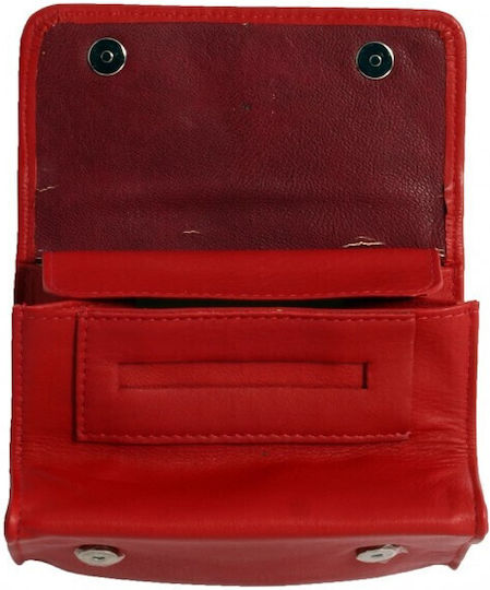 Marvel Beutel Lederne Tabaktasche Rot mit magnetischem Verschluss
