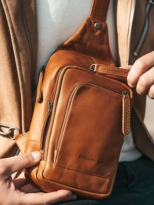 Leather Men's Bag Sling Tabac Brown