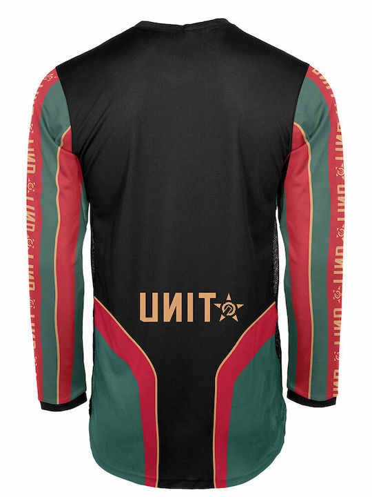 Unit Luxo Pentru bărbați Tricou Motocross Mânecă lungă Green/Red/Black