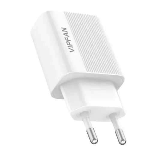 Vipfan Încărcător cu Port USB-A și Cablu Lightning Albς (E01)