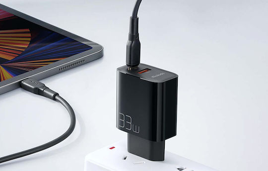 Mcdodo с USB-A порт и USB-C порт и кабел USB-C 33W Черен (CH-0922)