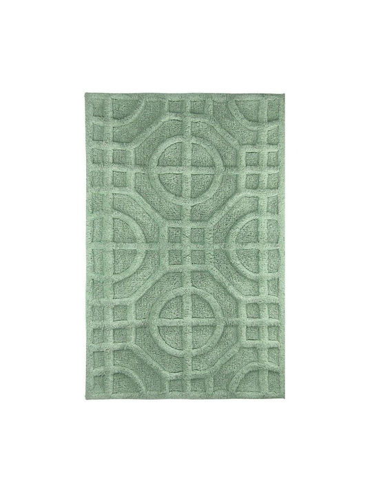 Kleine Wolke Badematte Baumwolle Rechteckig Mosaic 9167685433 Grün 50x60cm