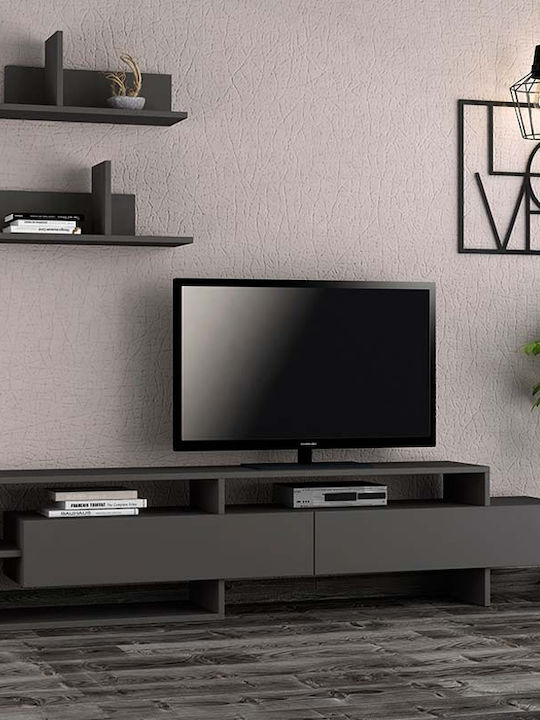 Животно помещение ТВ единица Gara Charcoal Д180xШ29.8xВ42бр