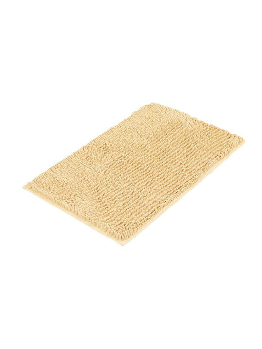 Sidirela Non-Slip Bath Mat Microfiber E-2267 Ε-2267 Beige 50x80cm