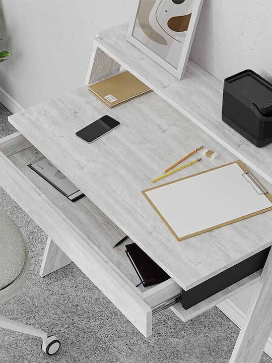 Secretary Desk Cowork Wooden White Antique 94x50x91cm
