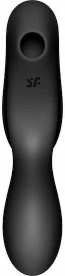 Satisfyer Curvy Trinity 2 Αναρροφητής Αιδοίου με Δόνηση Air Pulse Vibrator Black