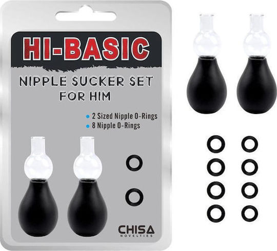 Chisa Novelties Nipple Sucker Set for Him Black