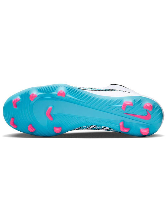 Nike Mercurial Vapor 15 Club MG Χαμηλά Ποδοσφαιρικά Παπούτσια με Τάπες Λευκά