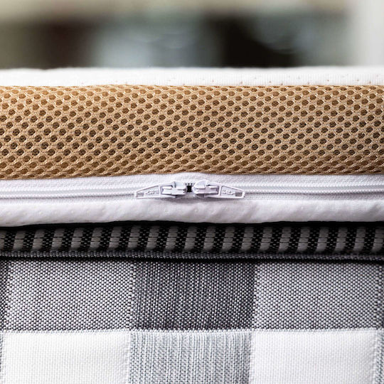 Como felt & wadding producers Mattress Topper Bamboo Double Memory Foam with Bamboo Fibers , Removable Cover & Elastic Straps 140x190x4cm