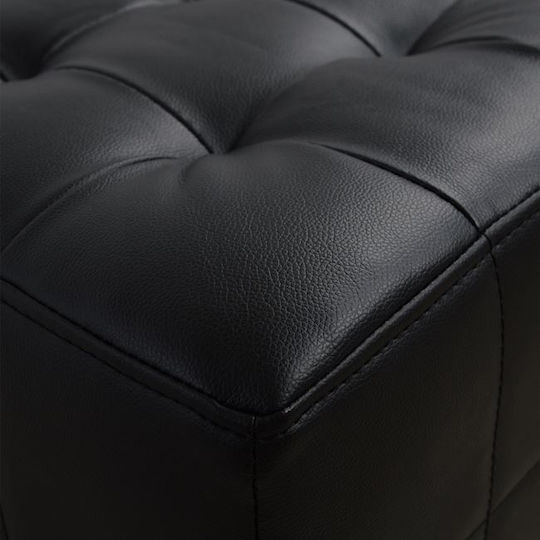 Табуретка Дневна стая Изкуствена кожа Punk Черно 37x37x35бр