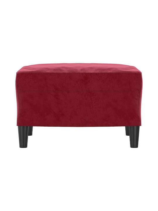 Velvet Burgundy Footstool 60x50x41cm