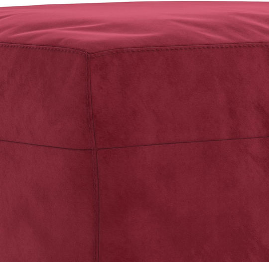 Velvet Burgundy Footstool 60x50x41cm