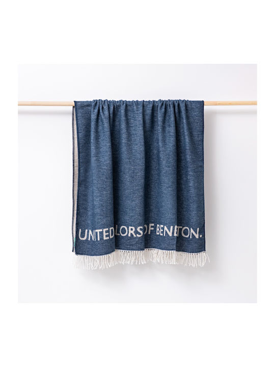 Benetton Tevere Ριχτάρι Πολυθρόνας 140x190εκ. Dark Blue