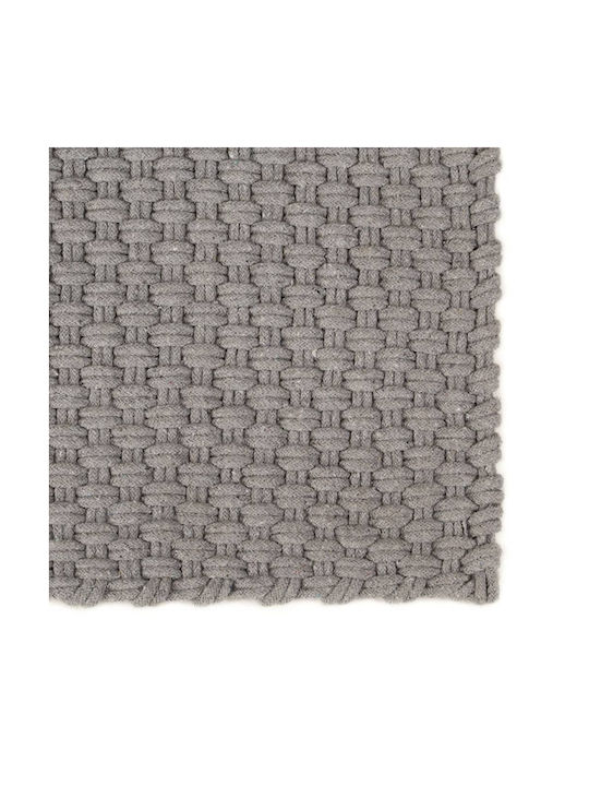 vidaXL Rug Rectangular Cotton Grey