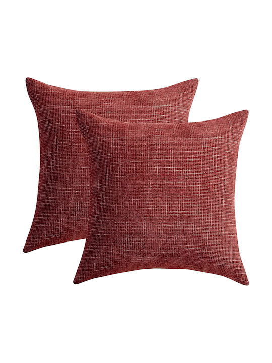 Saray Home Калъф За Възглавница Червен 45x45см