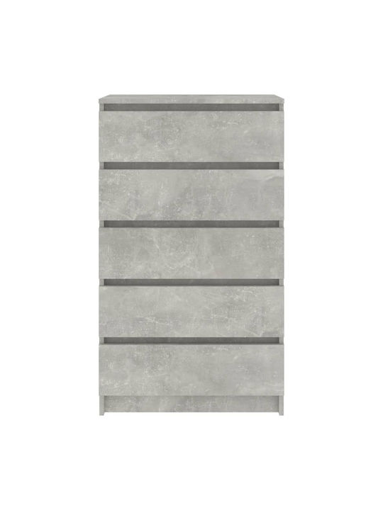 Comoda pentru Dormitor cu 5 sertare Grey Concrete 60x36x103buc
