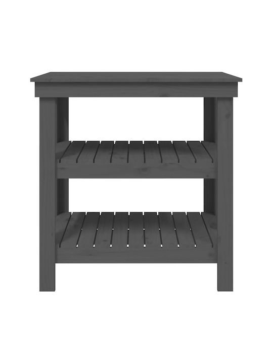 Table Bar from Solid Wood Gray 78.5x50x80cm