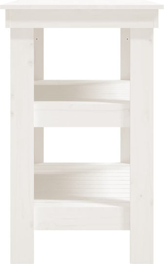 Table Bar from Solid Wood White 78.5x50x80cm