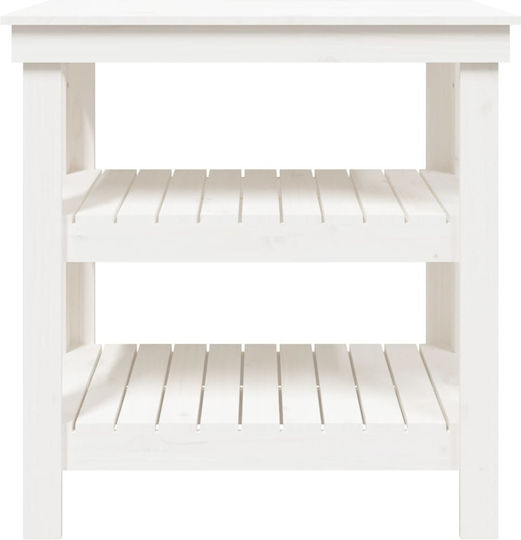 Table Bar from Solid Wood White 78.5x50x80cm