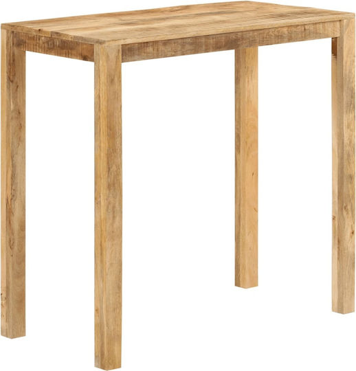 Table Bar from Solid Wood Natural 112x55x108cm