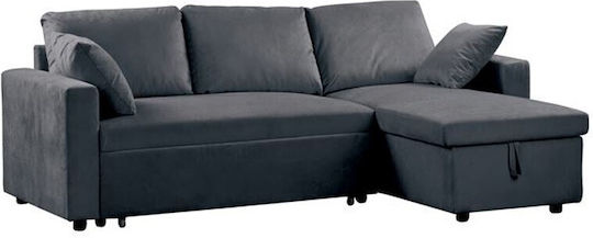 Montreal Ъгъл Диван Спалня с Обменен ъгъл Текстил Въглени 223x146x83см.