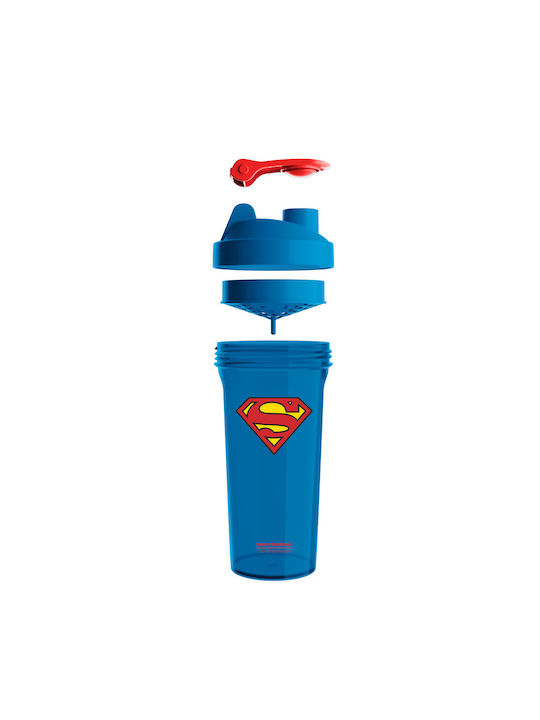 SmartShake Superhero Lite Superman Shaker Πρωτεΐνης 800ml Πλαστικό Μπλε