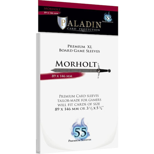 Board & Dice Paladin - Morholt Premium XL 89x146mm Card Sleeves 55τμχ Κόκκινες