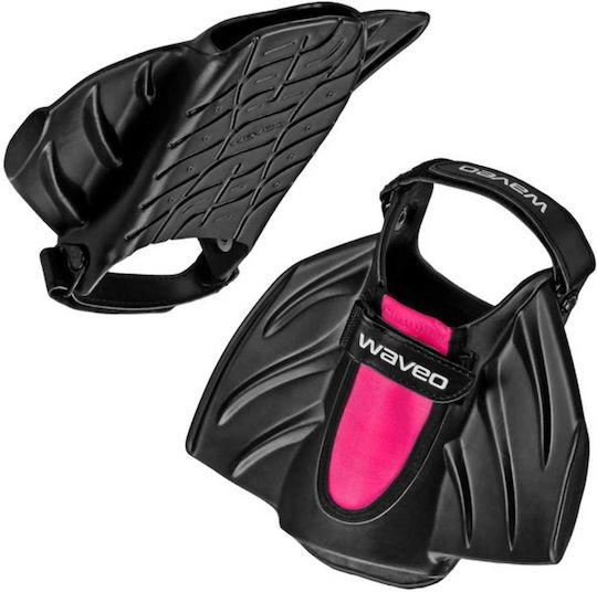 Waveo Βατραχοπέδιλα Κολύμβησης Swim Fins Κοντά Black-Pink